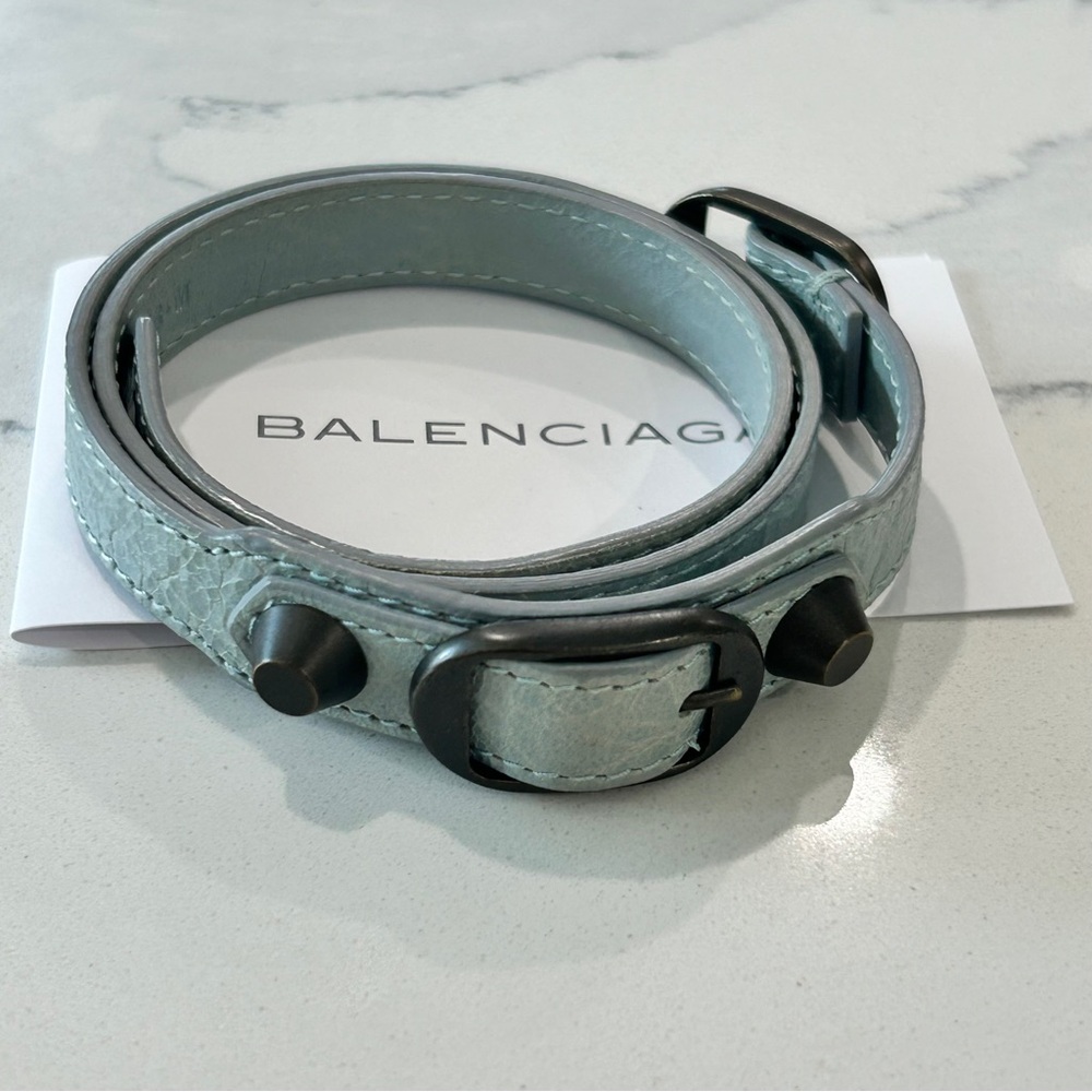 Balenciaga Arena Triple Tour Leather Wrist Wrap